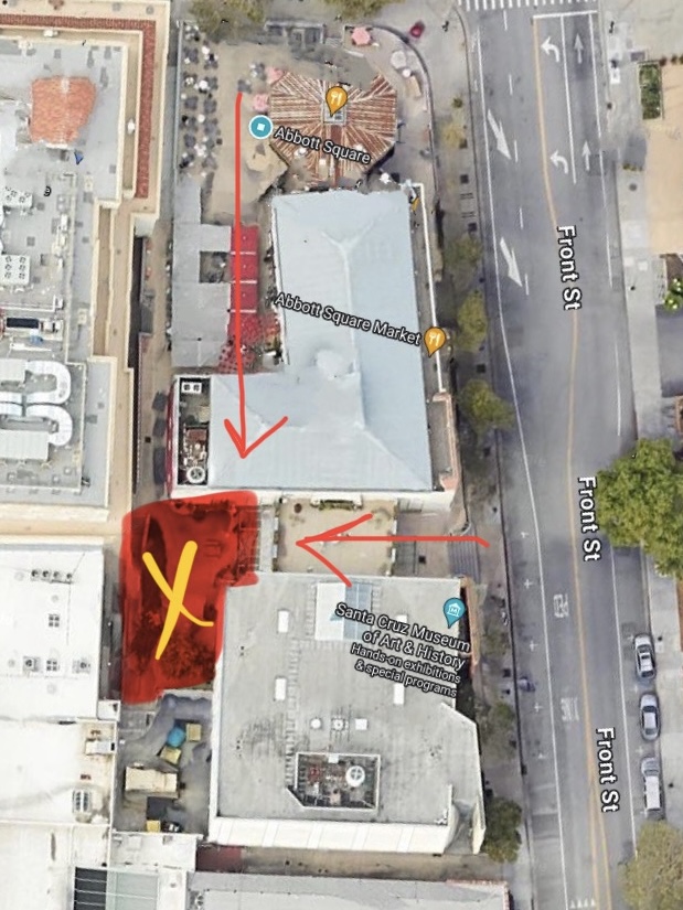 image showing where the secret garden is located
